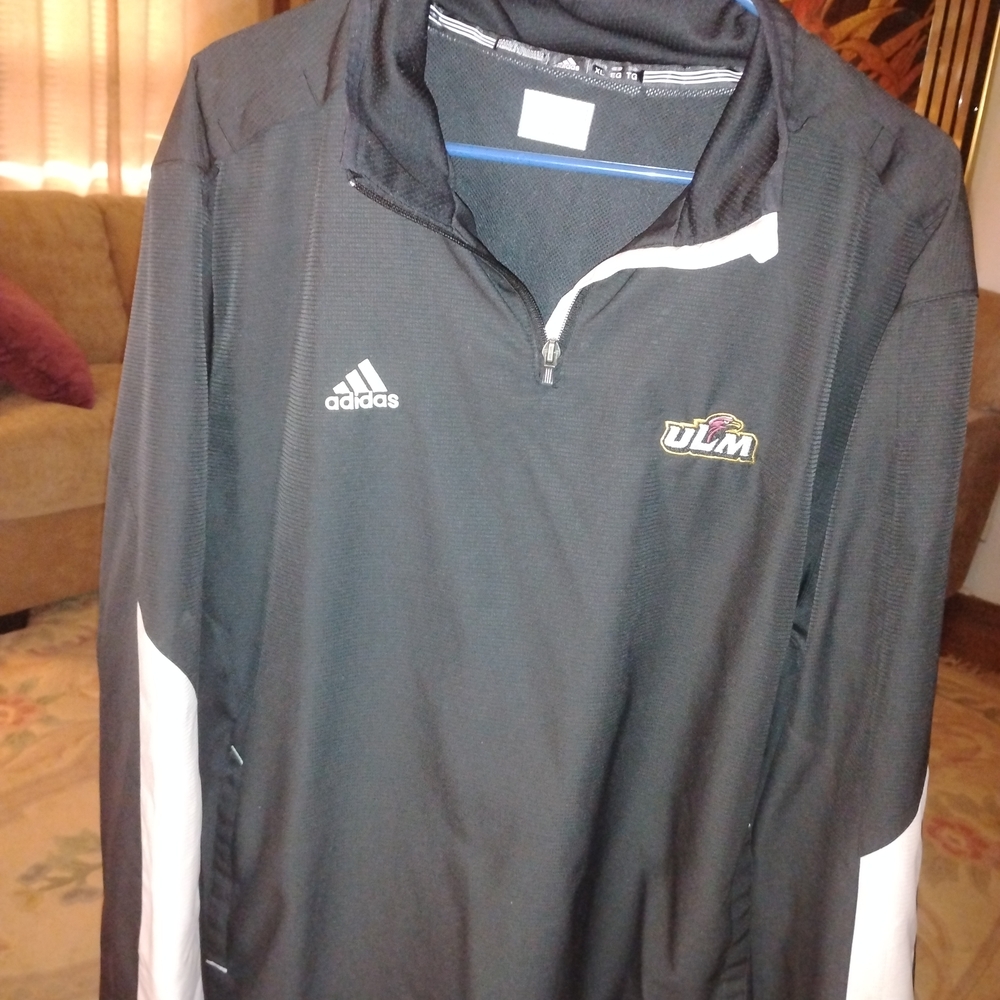 Adidas Black and White Windbreaker Jacket